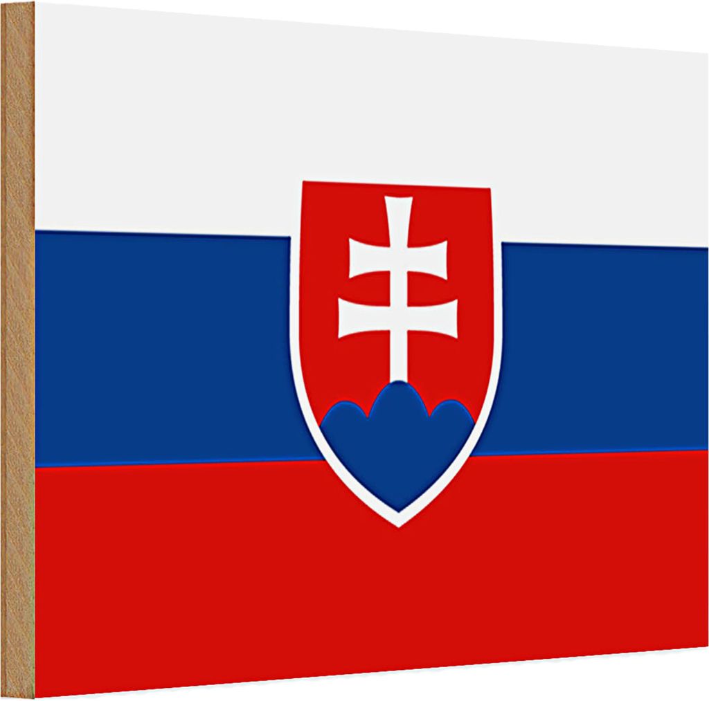 Holzschild Flagge Slowakei 30x20cm Flag of Slovakia