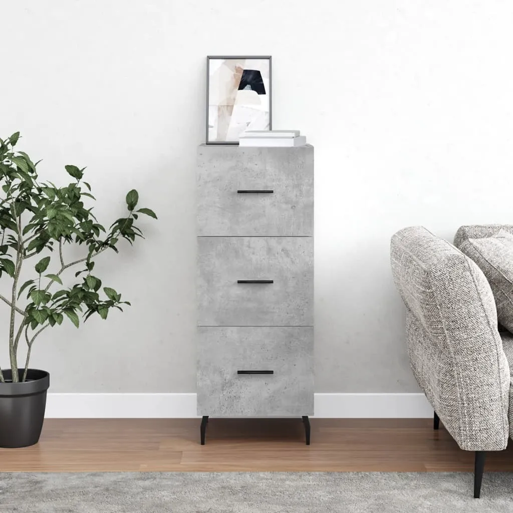 Offerta Credenza Moderna 34,5x34x90 cm Grigio Cemento - Compra Ora