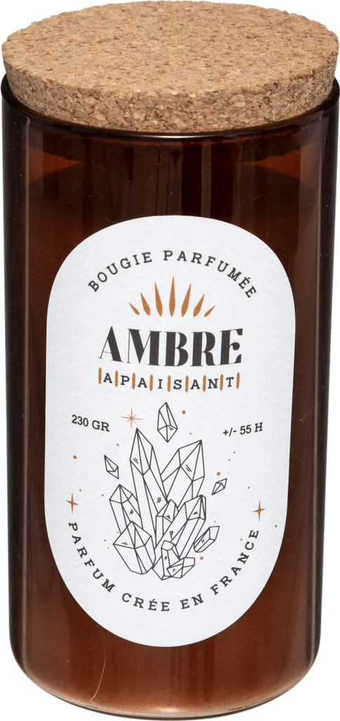 Bougie parfumée Snow Ambre 230g Atmosphera - Senteur boisée et chaude
