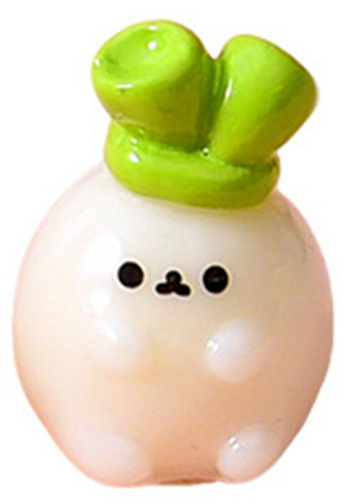 Niedliche Miniatur-Gemüsefigur aus Kunstharz, Cartoon-Frühlingszwiebelfigur für DIY-Puppenhaus, Feengarten, Landschaftsgestaltung, Schreibtisch-...