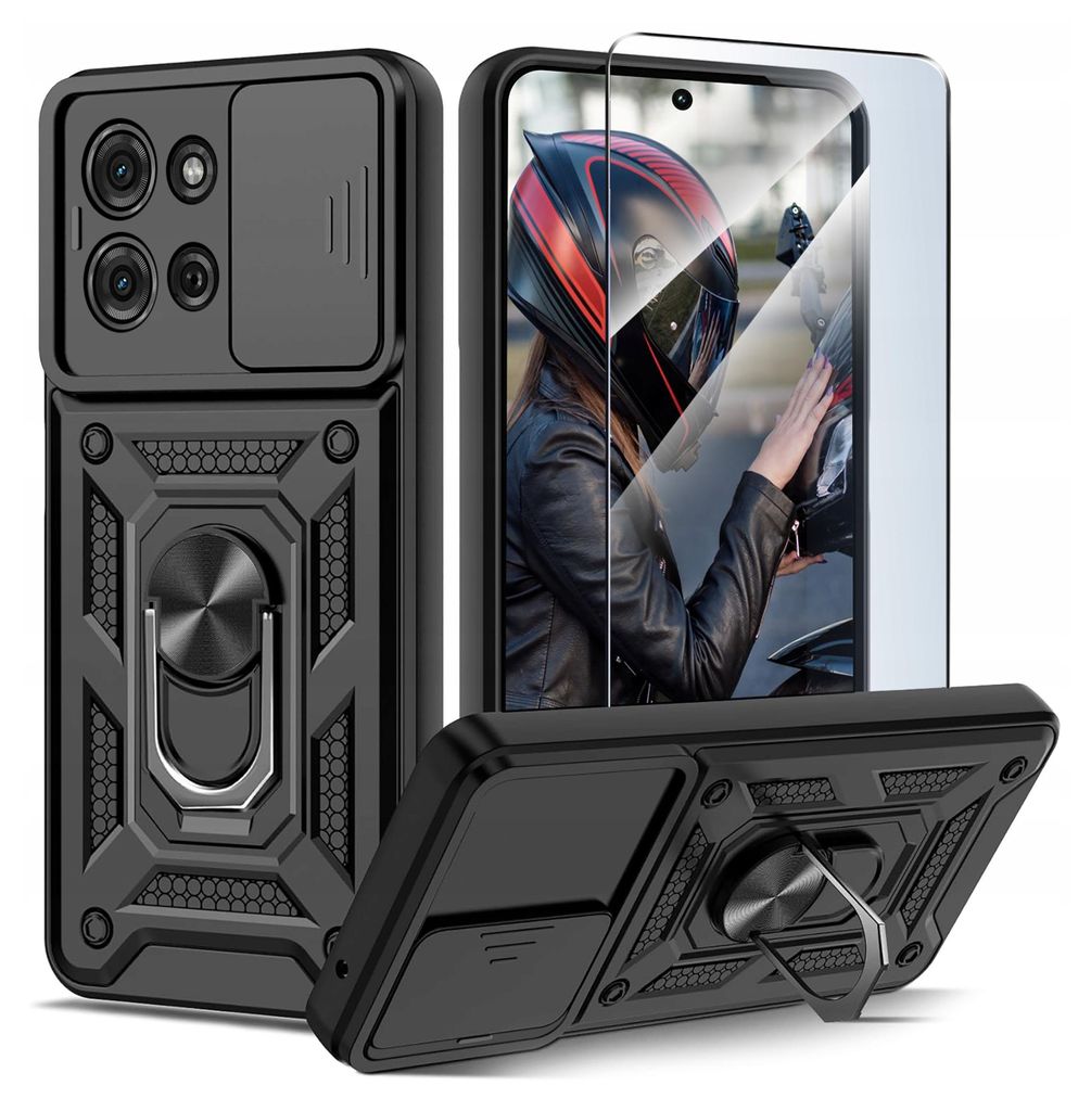 Custodia per Motorola G75 5G PANCERNE SLIDE RING CASE + Immagine del prodotto 