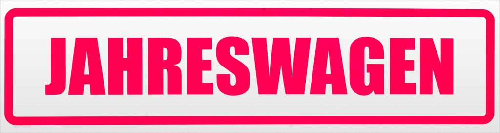 Kiwistar Jahreswagen Magnetschild Schild magnetisch - 60cm Neonpink - Magnetfolie für Auto PKW Kfz