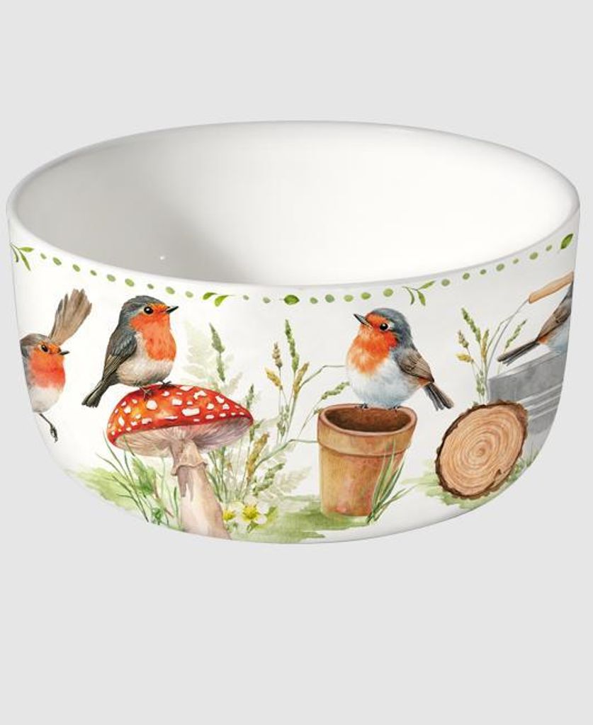 Schale Rotkehlchen, 700 ml, Vögel, Kekse, Gebäckschale, Produktbild 