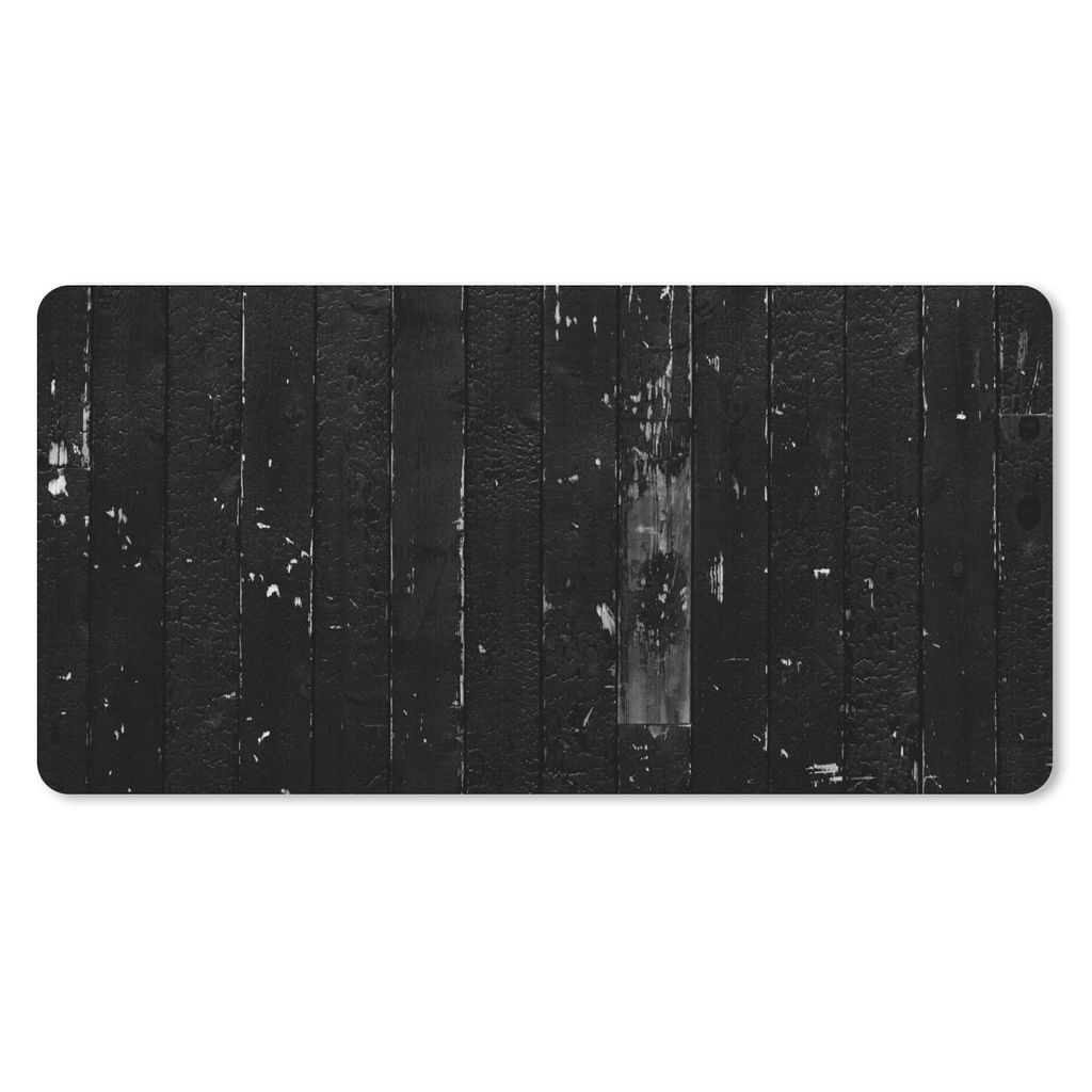 MuchoWow Schreibtischunterlage Schwarz - Weiß - Struktur - Design 80x40 cm - XXL Mauspad - Gaming Mauspad