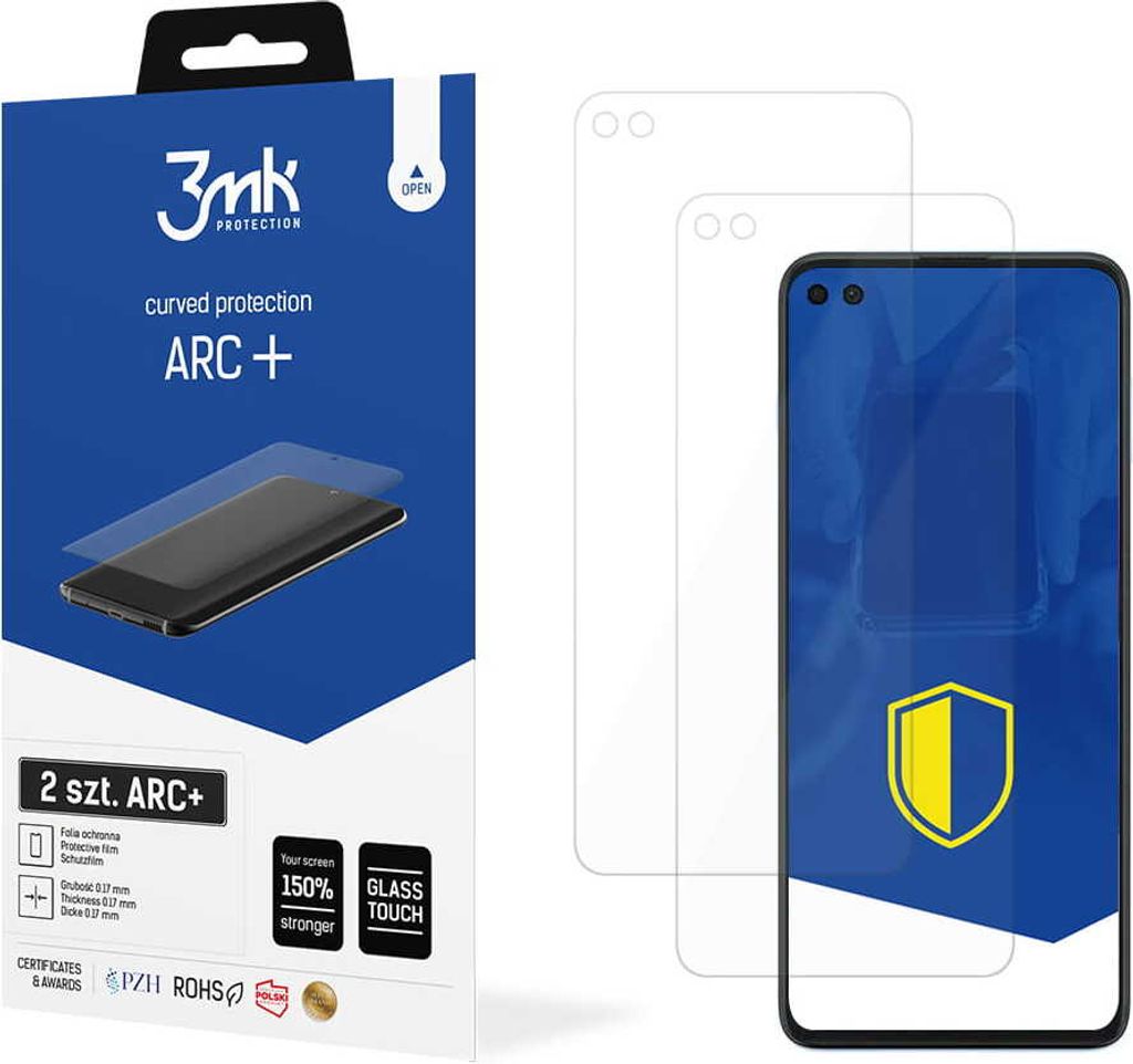 3mk Display Schutzfolie ARC+ für Motorola Edge S 5G 0,17mm Self-Heal (2 Stück)