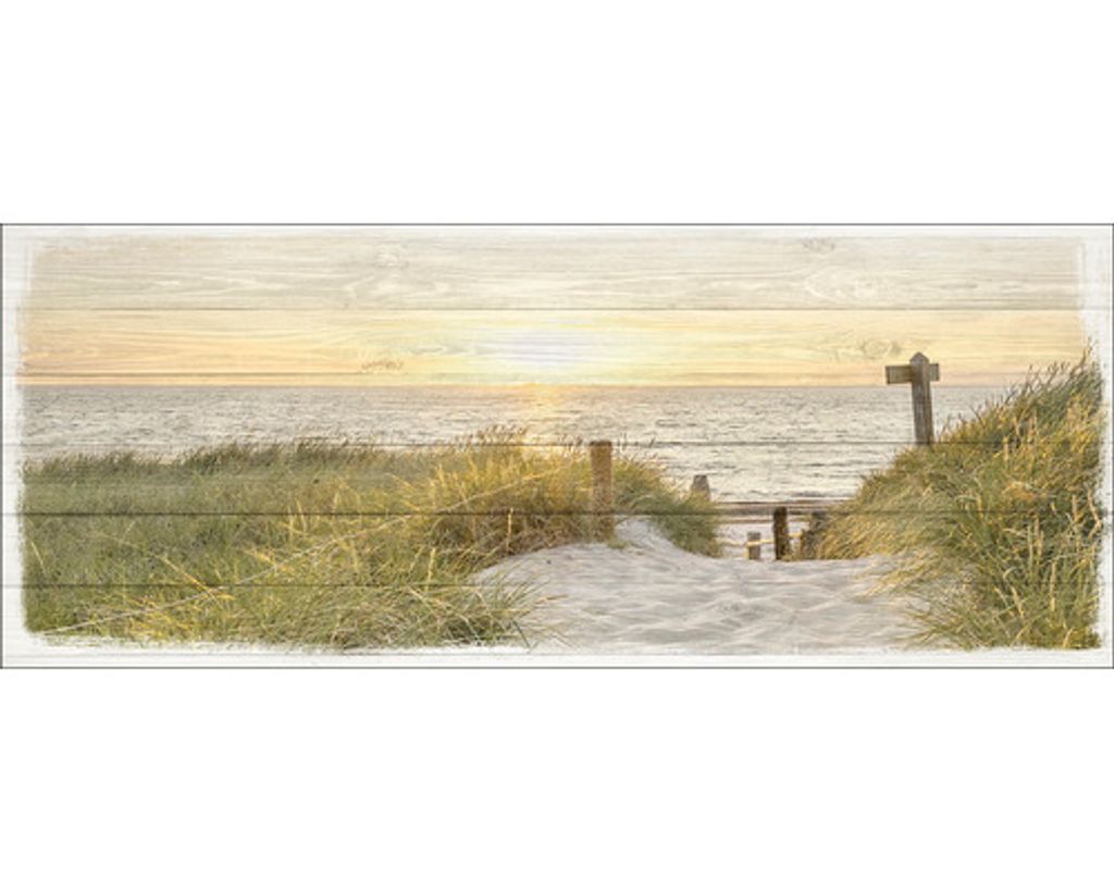 Glasbild Beach View 80x30 cm