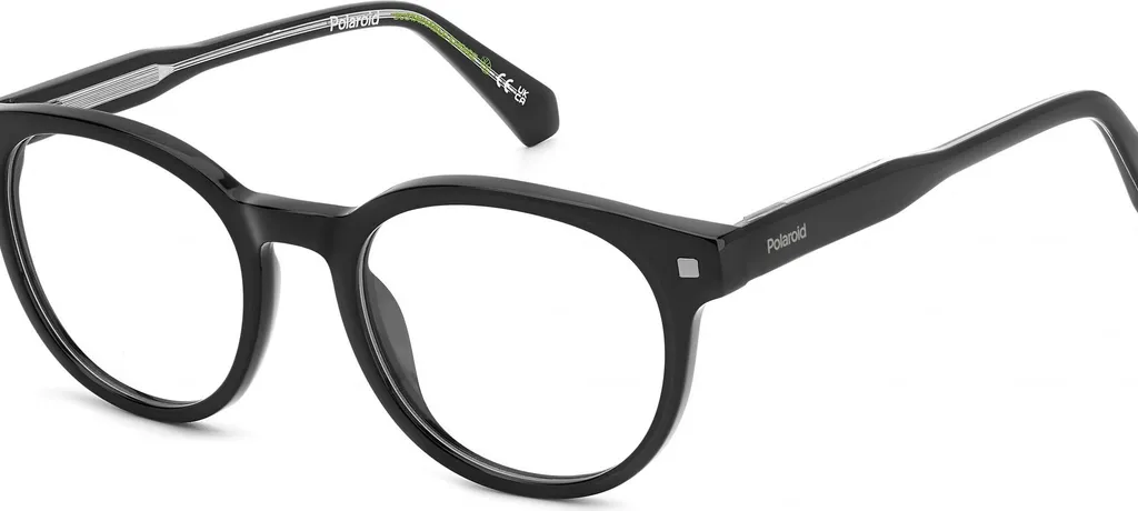 Monture de lunettes Polaroid PLD D519 rectangulaire en acétate noir