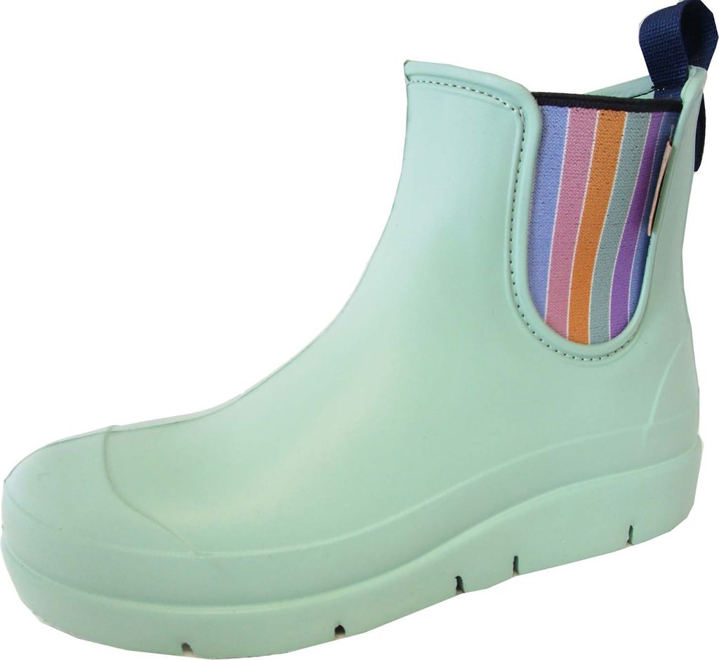 Fischer Damen Stiefelette pflegeleichte Gummistiefel in coolen Farben 201034, Größe:37 EU, Farbe:Grün
