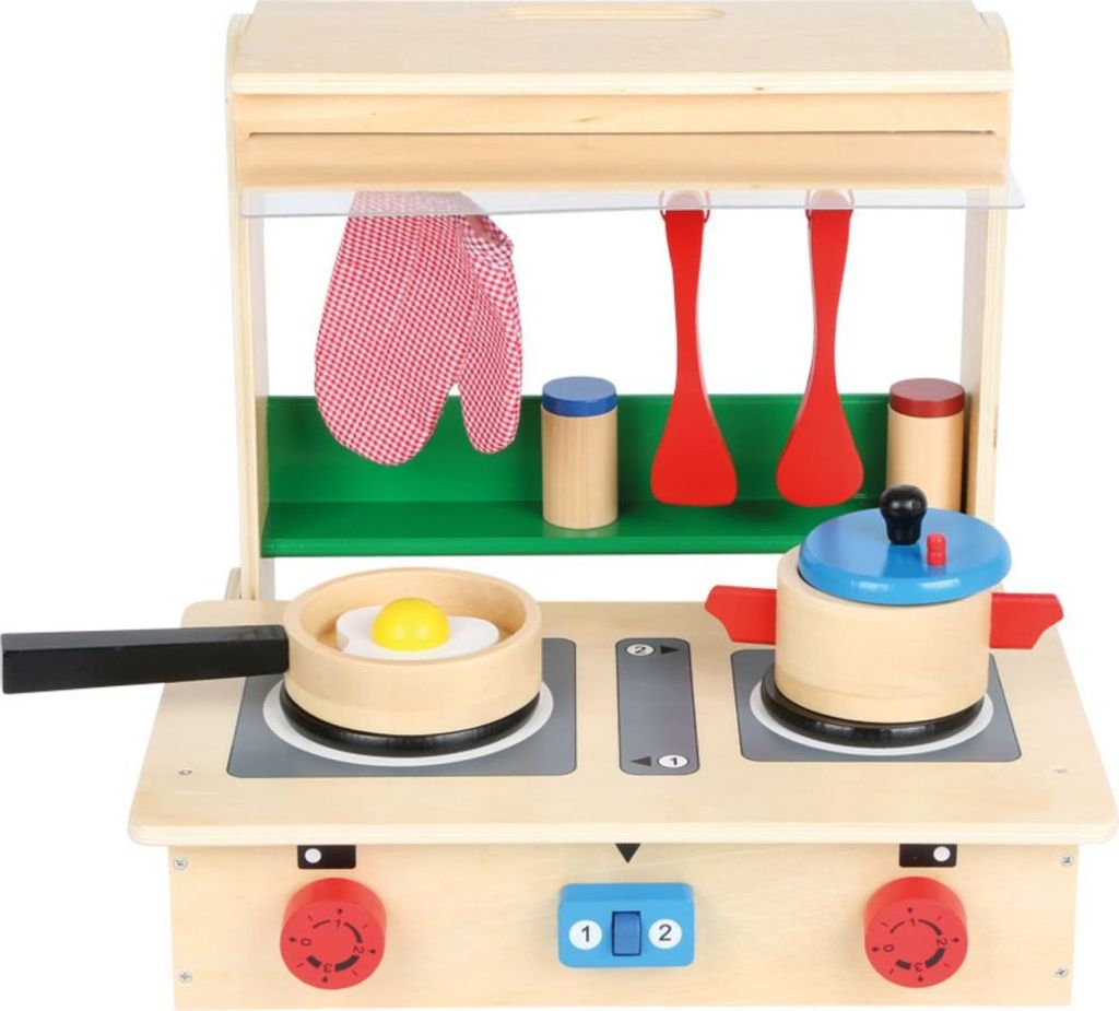 Kinderküche im Koffer Profi small foot Legler Küche Holzküche klappbar unterwegs