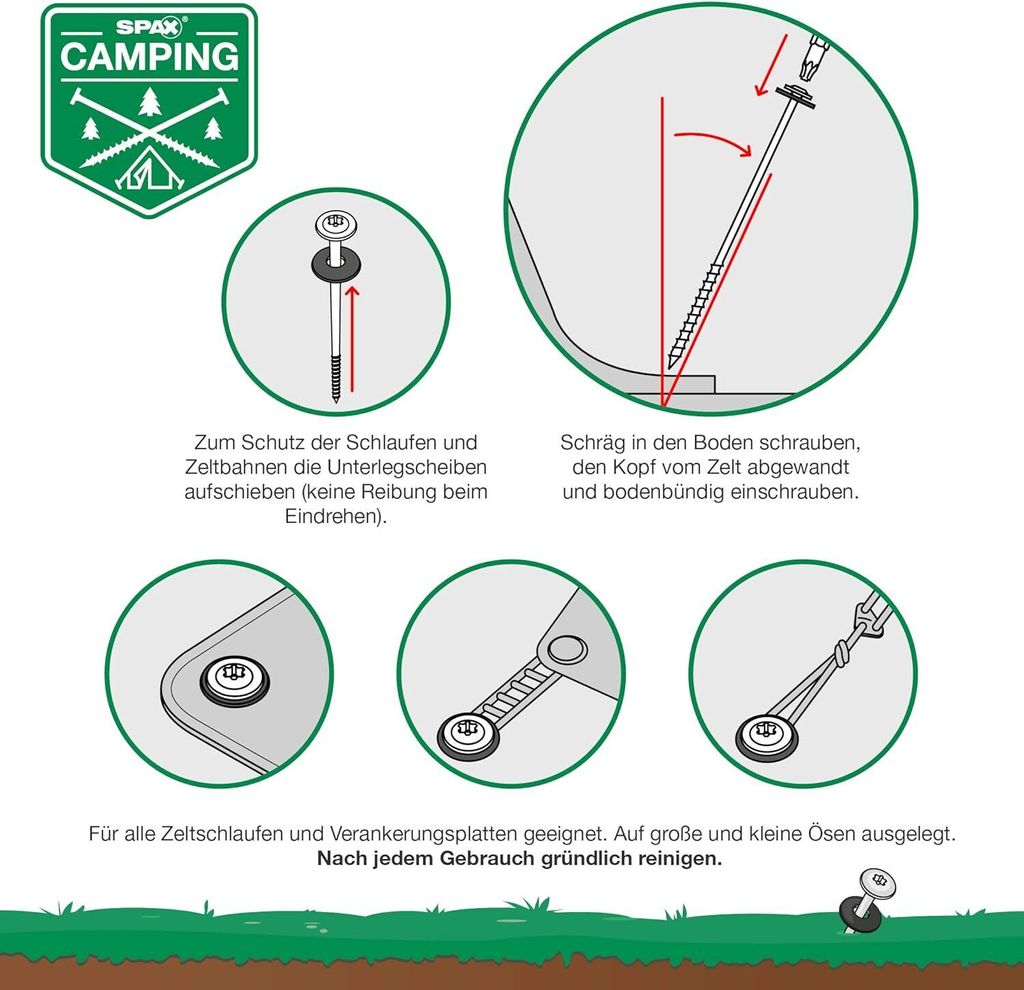 SPAX Zeltschrauben Camping-Komplettset, Universal Produktbild 2