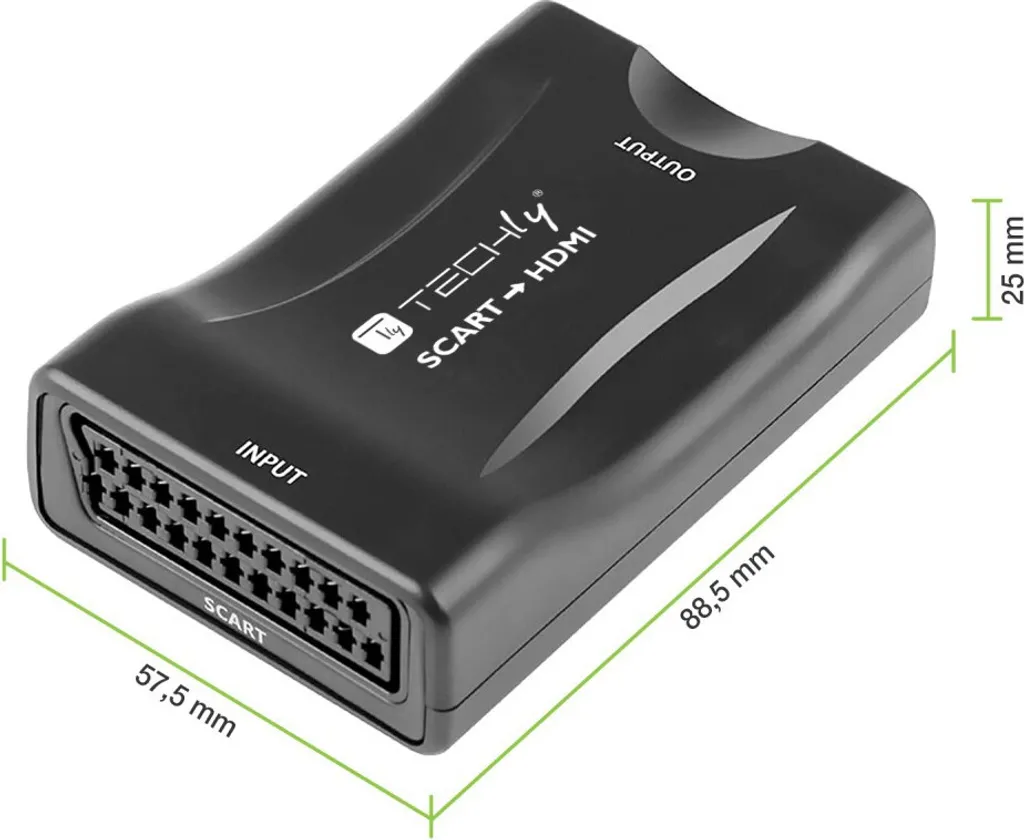 Convertisseur Péritel HDMI avec sélecteur de résolution 1080p noir