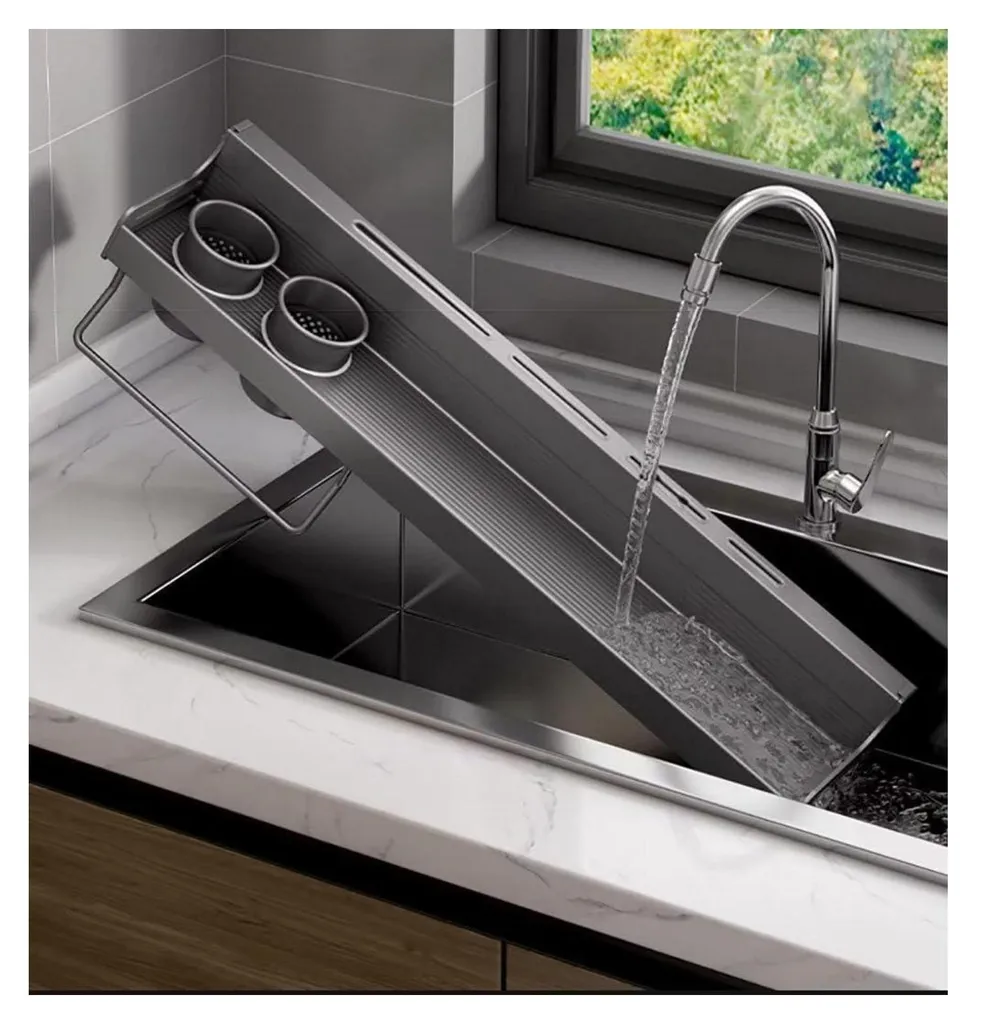 COITROZR Portaspezie Parete Senza Fori 80 cm Grigio per Famiglie - 6