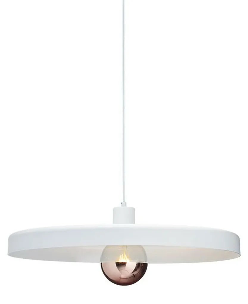 Suspension ACA Prim OD5392LWH luminaire blanc design épuré pour salon
