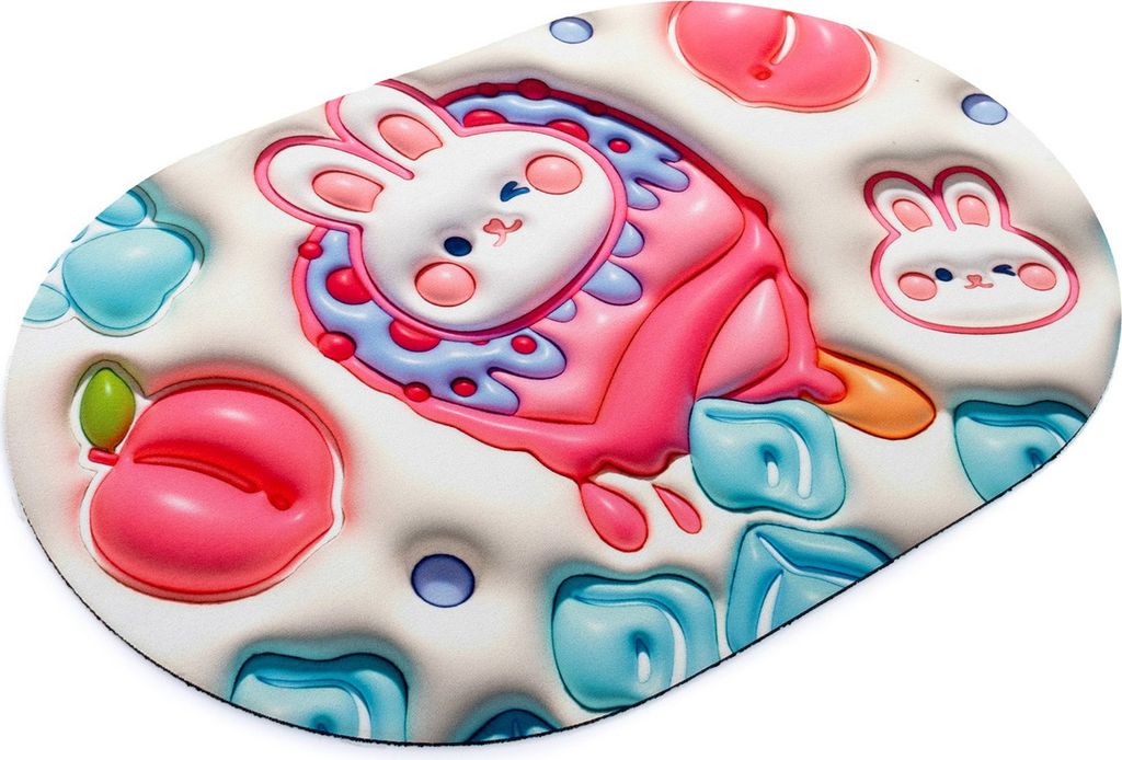 FEBE Badematte 3D Anime Eiscreme Badezimmermatte Badvorleger Badezimmerteppich 58x38 cm Bathroom Mat