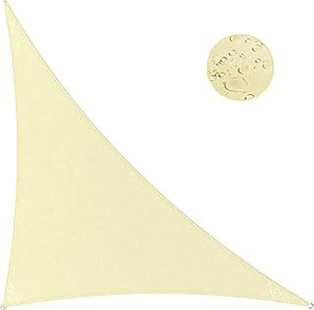 IOAOI Sonnensegel 3m x 4m x 5m Dreieck Rechtwinklig - Markise Mit 95% UV Schutz, Wasserdicht für Balkon, Garten und Terrasse (Hellgelb)