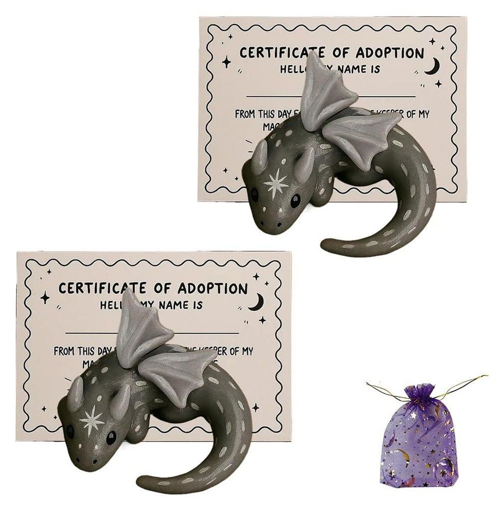 Handgefertigter Mini-Taschendrache zur emotionalen Unterstützung – ein inspirierendes Geschenk für Bücherregal und Schreibtisch. Ideal zur Lin...