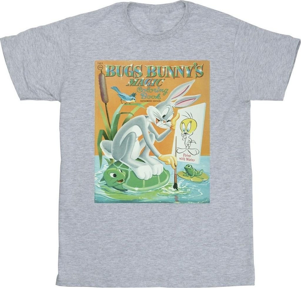 Looney Tunes - "Bugs Bunny Colouring Book" T-Shirt für Herren BI35972 (XL) (Grau)