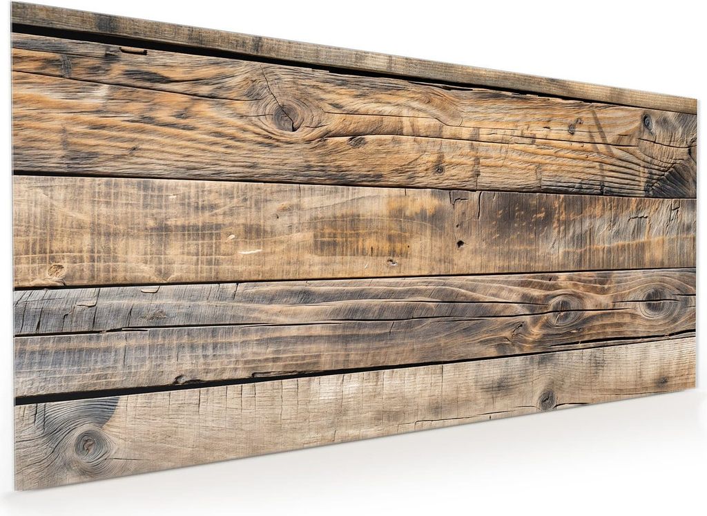 Küchenrückwand Spritzschutz Glas mit Motiv Holzmaserung 40 x 40 cm