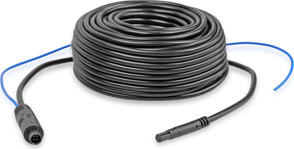 Carmedien mini 4 Pin Rückfahrkamera Kabel 15 Meter Verlängerungskabel Anschlusskabel 15m Monitor Kamera Dash Cam Reverse Kabel 12 - 24V
