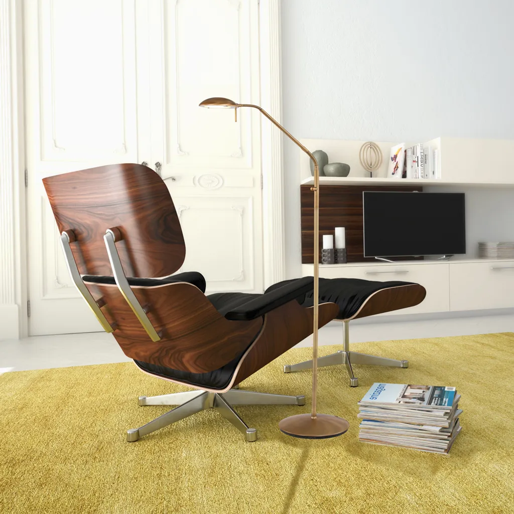 Mexlite - lampada da terra - Biron - bronzo - vetro metallo - lampada di design - LED - 7501BR - 11