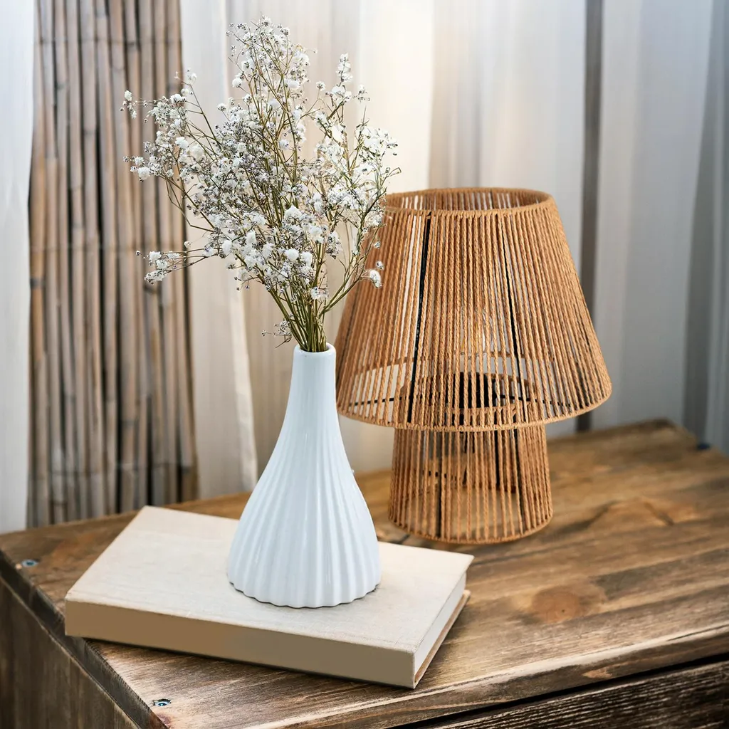 Lampe de table bohème design naturel - Éclairage doux pour lecture