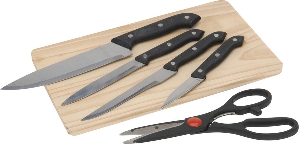 Messerset mit Schere und Brett 6 Teile neuetischkultur