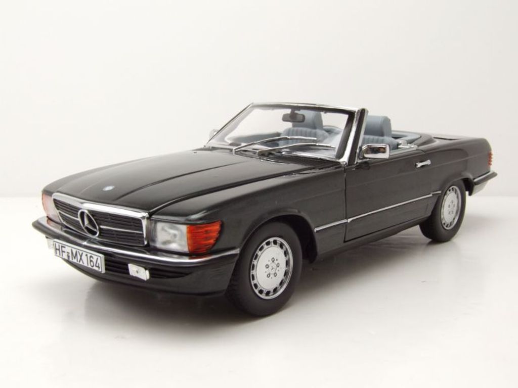 Mercedes 300 SL Cabrio R107 1986 blauschwarz metallic Produktbild 