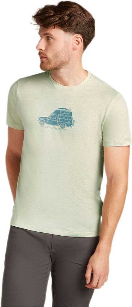 Icebreaker Merino 150 Tech Lite Cosy Camper Kurzarm-t-shirt Beige S Mann Beige S