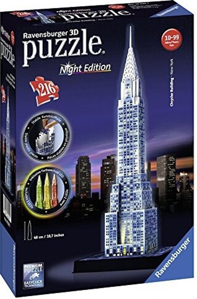Ravensburger 3D puzzle Chrysler Building včetně LED diody Obrázek produktu 