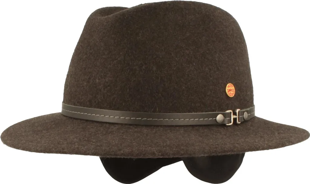 Chapeau de Randonnée Mathis Mayser Traveller en Feutre et Bandeau Cuir