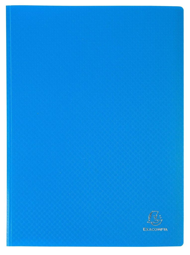 Exacompta 8882E Sichtmappe PP 500μ 80 Kristallhüllen A4 Hellblau OPAK