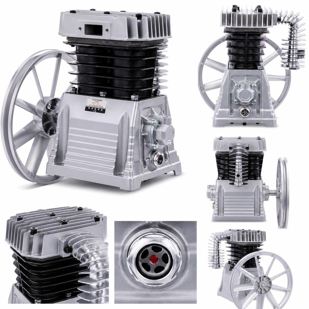 5,5 kW luchtcompressor met 2 cilinders | Kraft&Dele Productafbeelding 