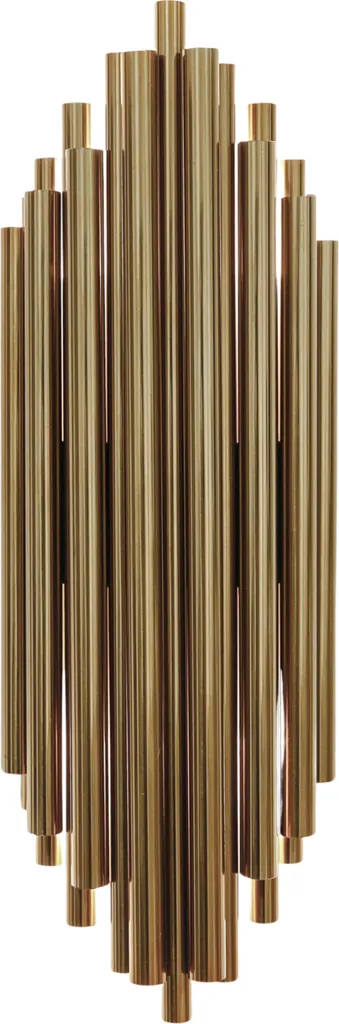 Zonda W - lampada da parete grande in oro 50cm