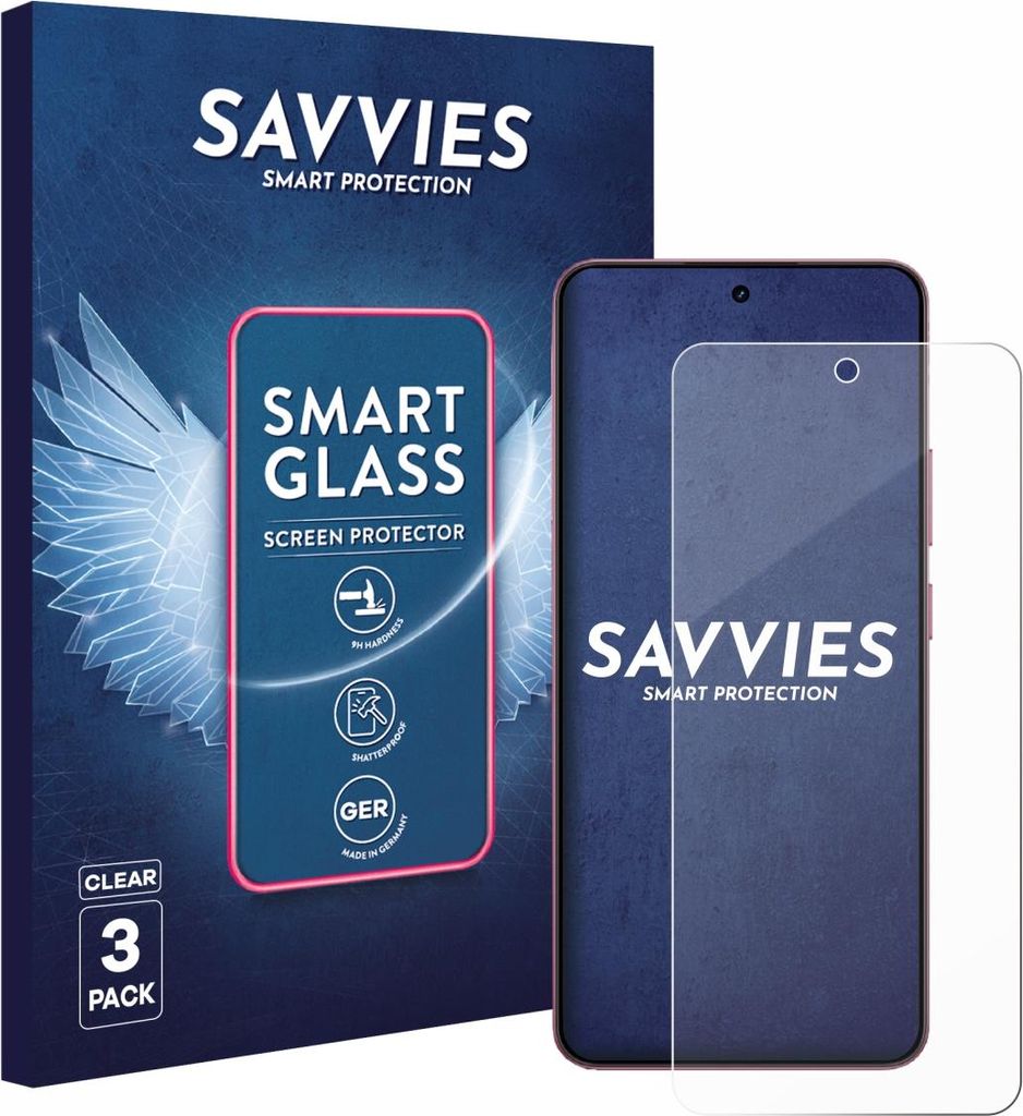 3x Savvies Schutzglas Folie für realme P4 5G 9H Panzer Schutzfolie Glas Displayschutz klar transparent