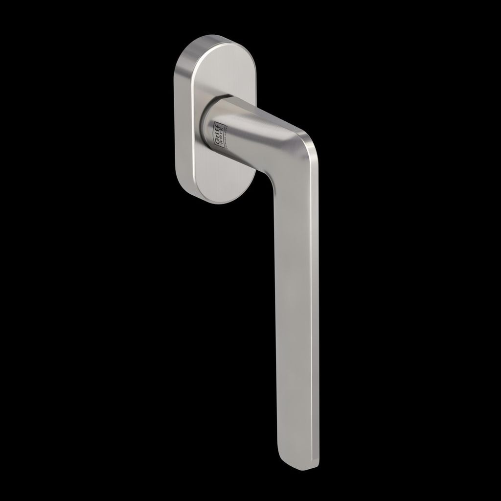 GRIFFWERK Fenstergriff REMOTE -Samtgrau Fensterolive -unverschließbar links Stiflänge 7x42mm
