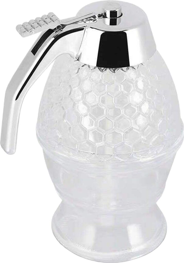 Honigsirup-Saftspender, tropffreies Glas, schöner Topf in Wabenform und Ahornsirupspender, effizienter Antikristallisationsschutz, multifunktional...