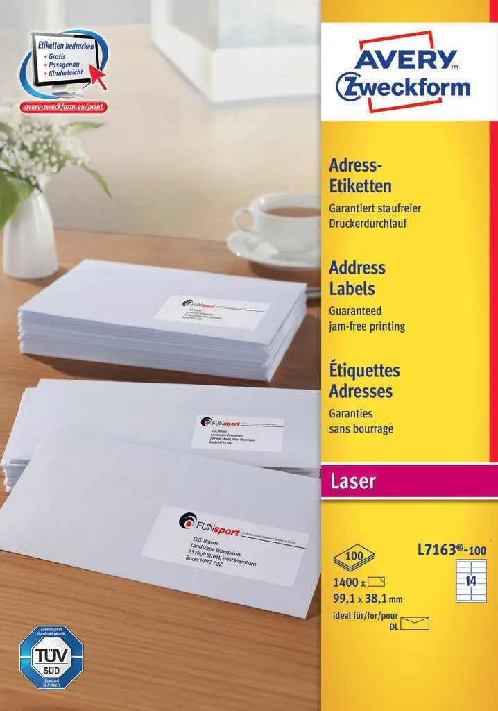 Planches d'Étiquettes Autocollantes A4 pour Envois Postaux et Bureautique - 3