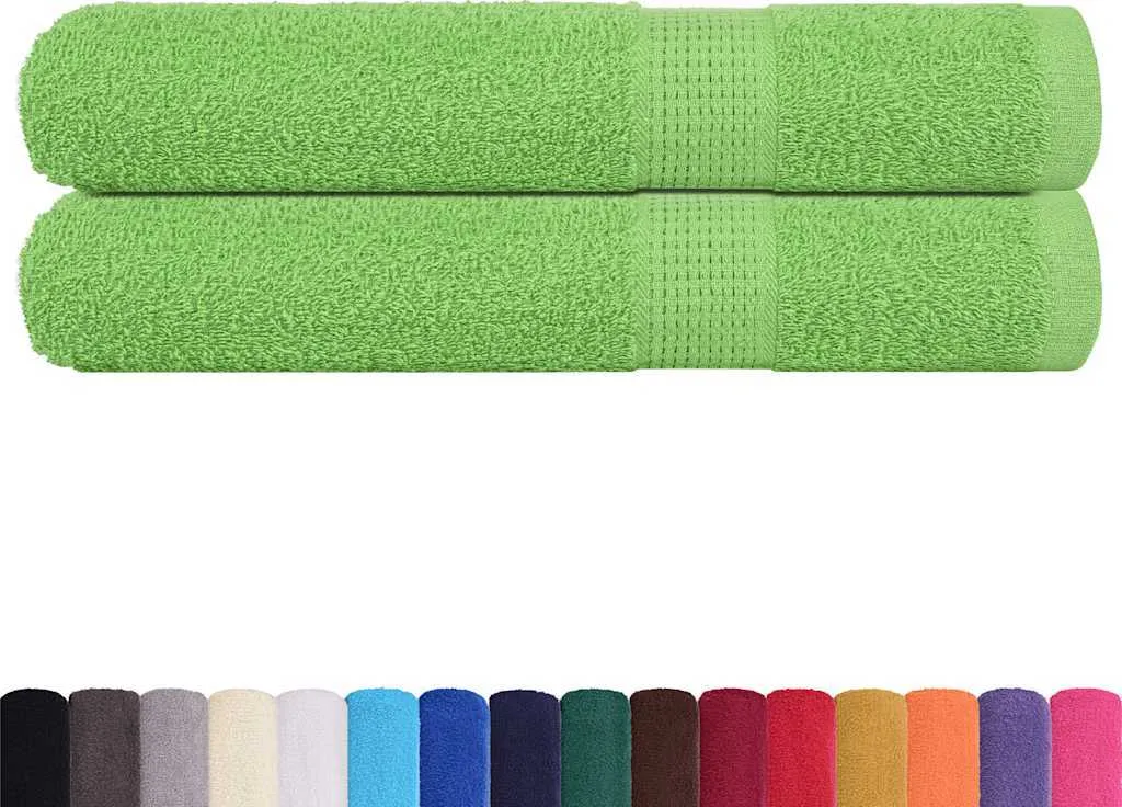 Luxury Sauna Experience: Set 2 Teli Verde Mela in Cotone 80x200 - 2