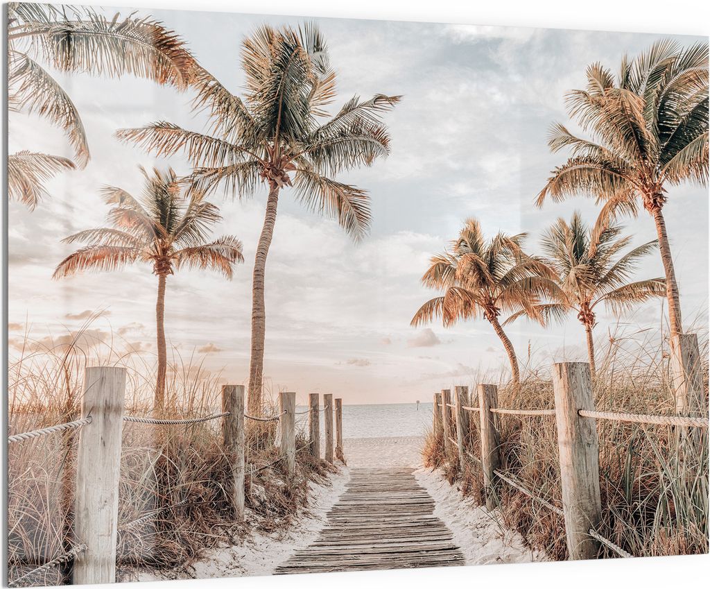 DEQORI Magnettafel Glas 120x90 cm 'Pfad zum Sommerglück' beschreibbar Whiteboard Küche