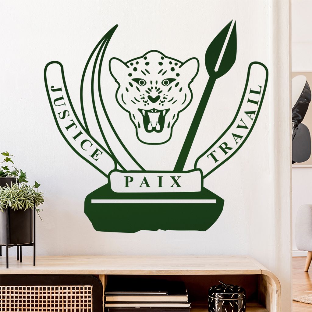 Republik Kongo Wandtattoo Wandaufkleber Wall Sticker - Dekoration, Küche, Wohnzimmer, Schlafzimmer, Badezimmer