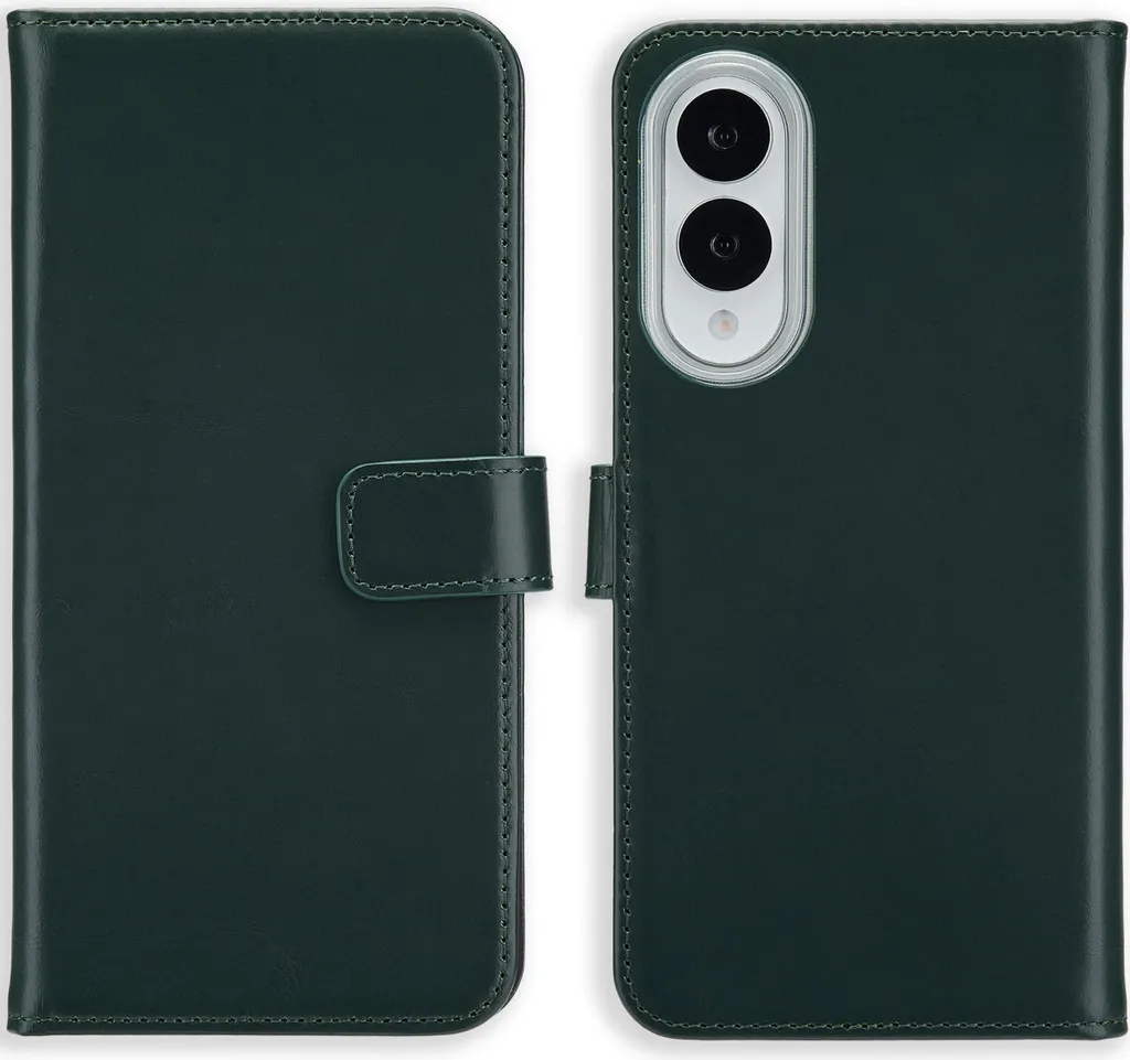 Selencia Custodia in Vera Pelle Samsung S25 Edge Verde | Protezione Premium