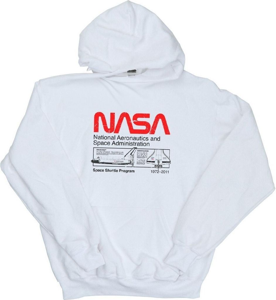 NASA - Kapuzenpullover für Herren BI2189 (XL) (Weiß)