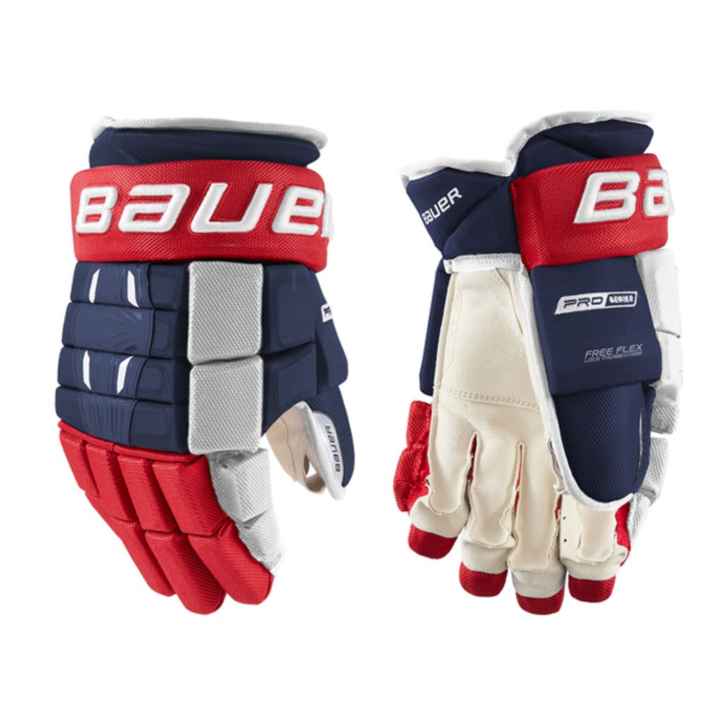 Bauer Pro Series Handschuhe Senior, Größe:14 Zoll, Farbe:navy/rot/weiss