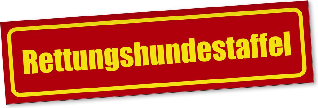 PantherPixel Rettungshundestaffel Magnetschild Auto Mantrailing Magnetfolie Geschenkidee 30 x 8 cm REFLEKTIEREND