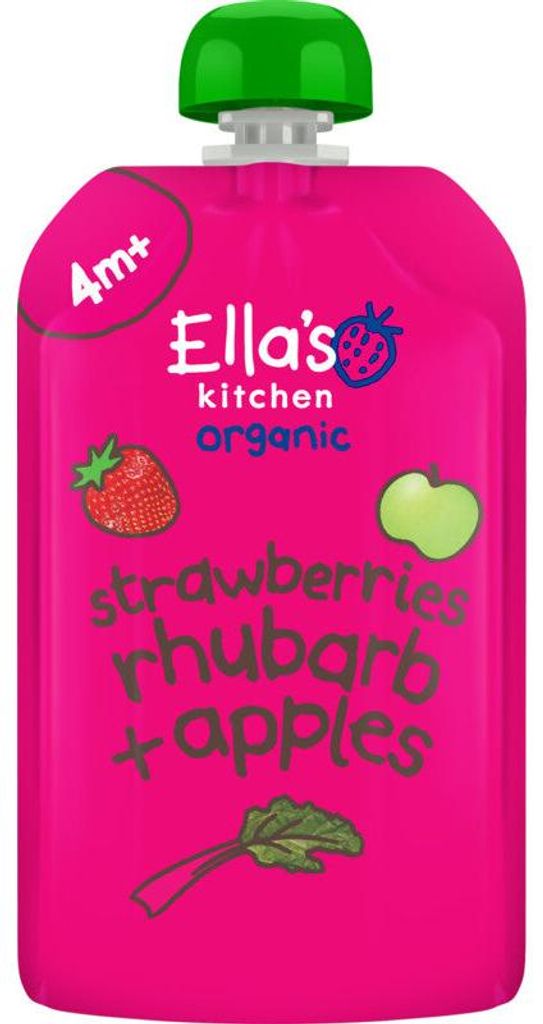Ella's Kitchen Papilla para bebés Aardbeien Rabarber & Imagen del producto 