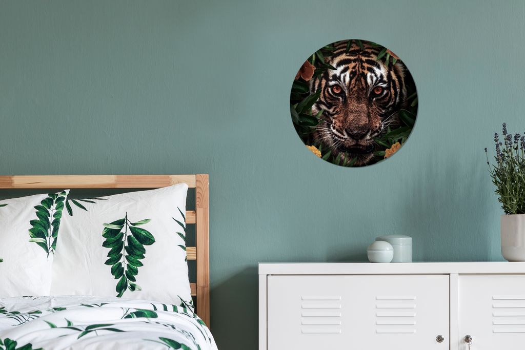 MuchoWow - Wand Bild - Wohnzimmer - Runde Bilder - Alubilder - Kunst für zu Hause - Aluminium - Wanddekoration