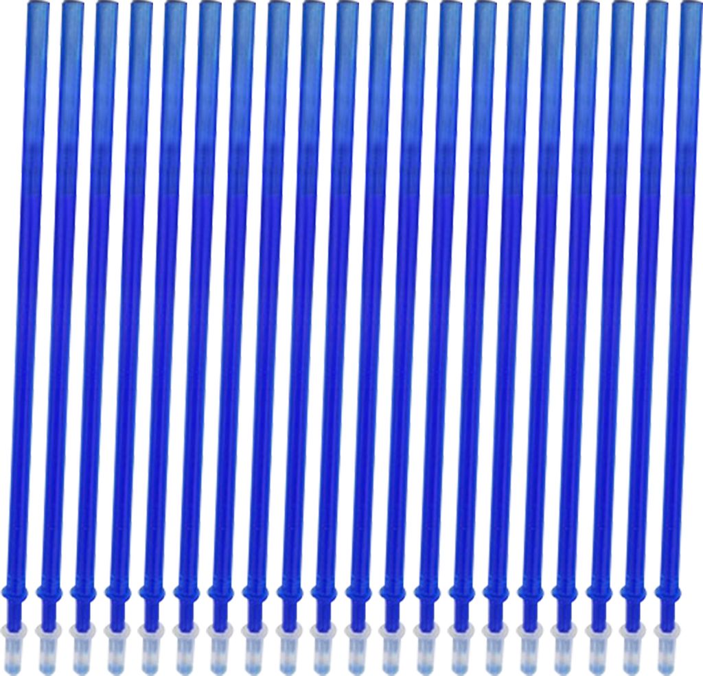 20 Stue ck Blaue Tinte Erasable Gel Ink Pen Minen Fine Point 0,5 mm Ersatz Gel Pen Minen fue r loeschbare Stifte Bue ro Schule Schrein