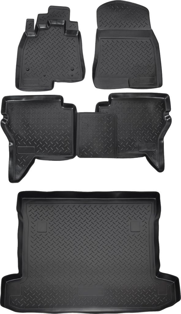 3D Gummimatten Kofferraumwanne Für Mitsubishi Pajero 4 2007-2018, Gummi Fußmatten NORM