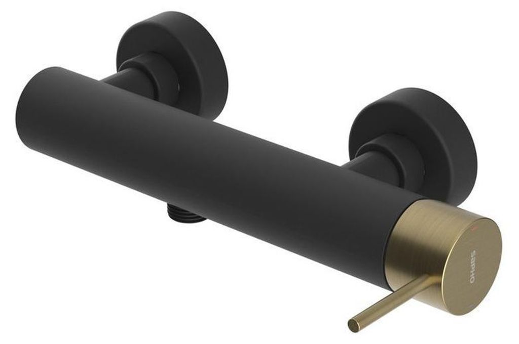 Sapho ULTRAMIX Duscharmatur, Schwarz matt/Gold matt