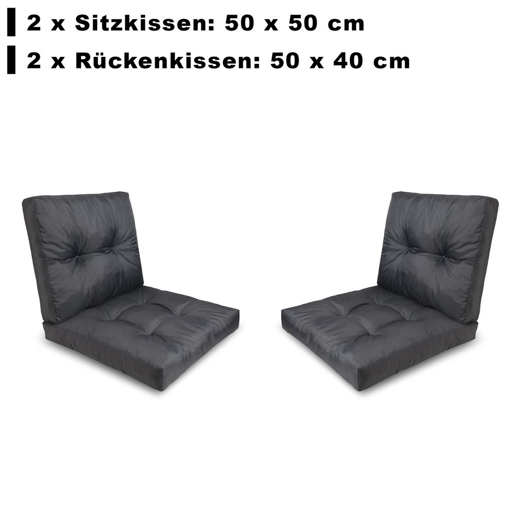 Loungekissen 4er SET (S) - 50x50cm & 50x40cm